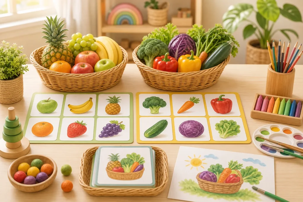 Activități despre fructe și legume pentru o săptămână tematică